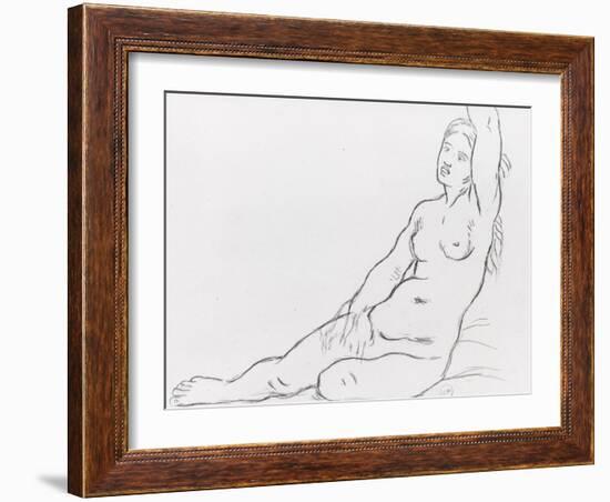 Etude de femme nue assise-Gustave Moreau-Framed Giclee Print