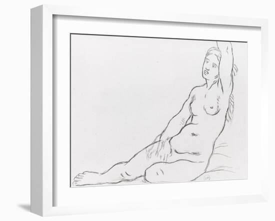 Etude de femme nue assise-Gustave Moreau-Framed Giclee Print