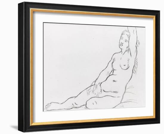 Etude de femme nue assise-Gustave Moreau-Framed Giclee Print