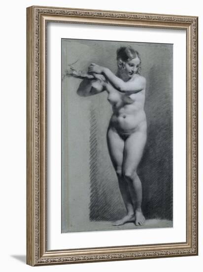 Etude de femme nue debout, les bras appuyés à une branche-Pierre Paul Prud'hon-Framed Giclee Print