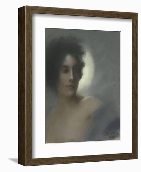 Etude de femme, ou l'Eclipse, ou Femme au croissant-Albert Besnard-Framed Giclee Print