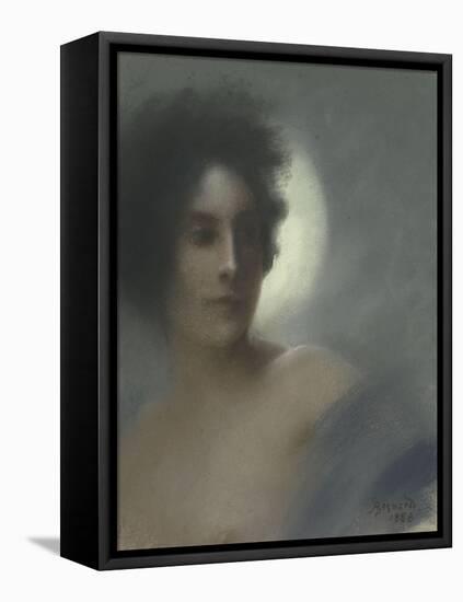 Etude de femme, ou l'Eclipse, ou Femme au croissant-Albert Besnard-Framed Premier Image Canvas