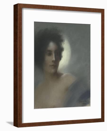 Etude de femme, ou l'Eclipse, ou Femme au croissant-Albert Besnard-Framed Giclee Print