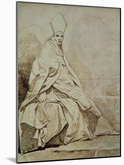 Etude De Figure Drapee Vetue D'Un Costume Ecclesiastique-Jean-Honoré Fragonard-Mounted Giclee Print