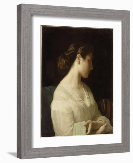 Etude de jeune fille dit la jeune grecque-Hippolyte Flandrin-Framed Giclee Print