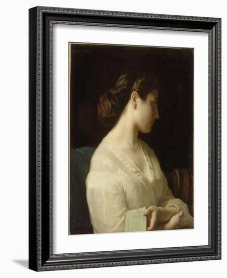 Etude de jeune fille dit la jeune grecque-Hippolyte Flandrin-Framed Giclee Print