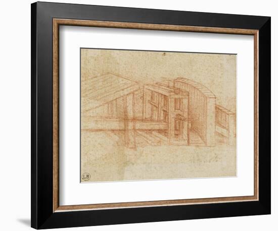 Etude de machine-Leonardo da Vinci-Framed Giclee Print