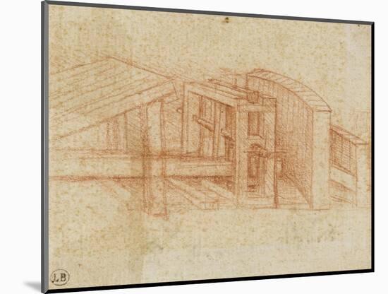 Etude de machine-Leonardo da Vinci-Mounted Giclee Print