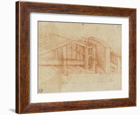 Etude de machine-Leonardo da Vinci-Framed Giclee Print