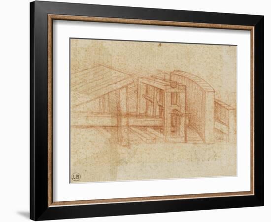 Etude de machine-Leonardo da Vinci-Framed Giclee Print