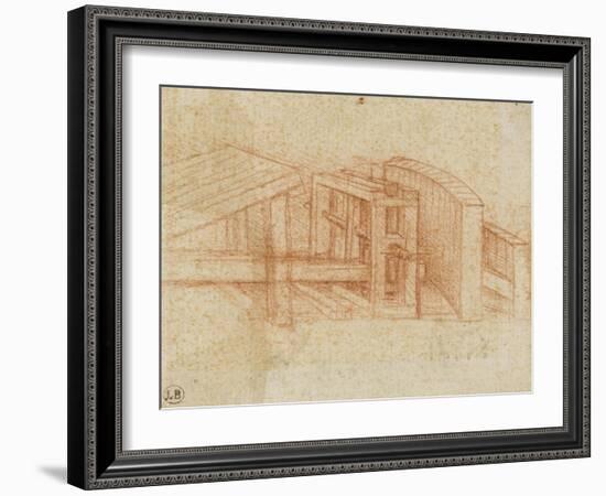 Etude de machine-Leonardo da Vinci-Framed Giclee Print