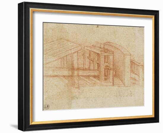 Etude de machine-Leonardo da Vinci-Framed Giclee Print