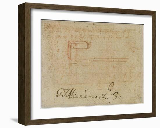 Etude de machine-Leonardo da Vinci-Framed Giclee Print