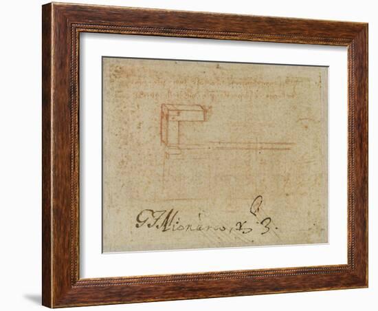 Etude de machine-Leonardo da Vinci-Framed Giclee Print