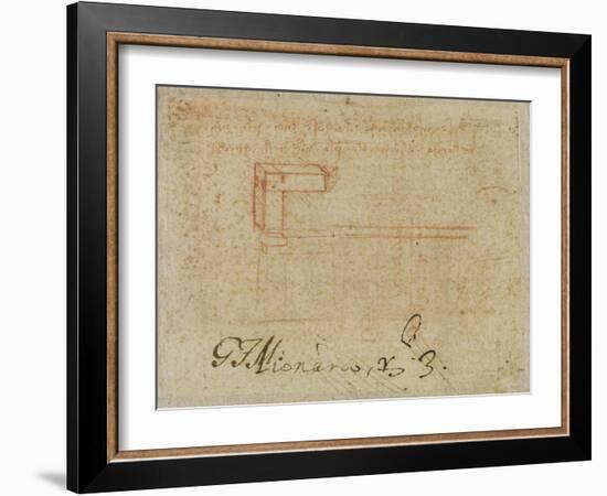 Etude de machine-Leonardo da Vinci-Framed Giclee Print