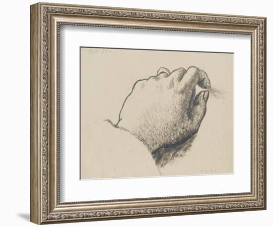 Etude de main : la main gauche de l'artiste-null-Framed Giclee Print