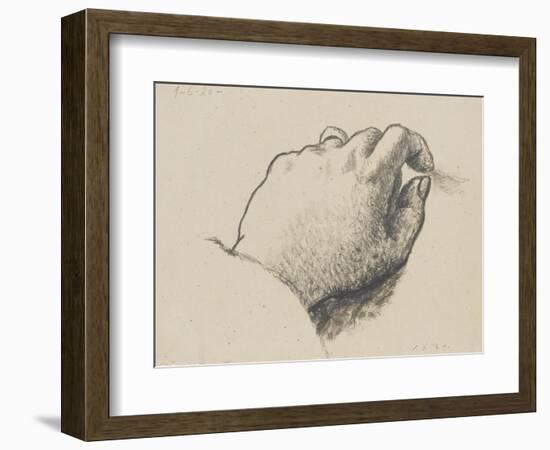 Etude de main : la main gauche de l'artiste-null-Framed Giclee Print