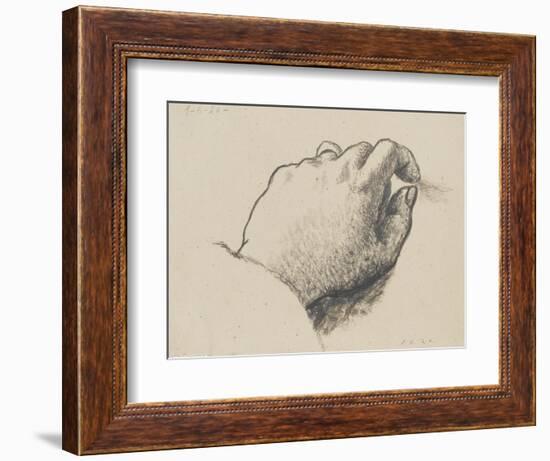 Etude de main : la main gauche de l'artiste-null-Framed Giclee Print