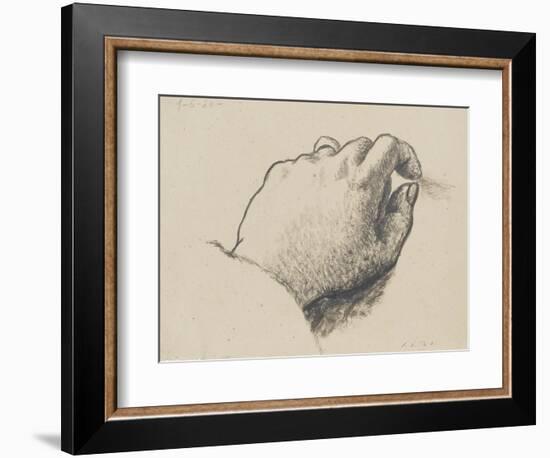 Etude de main : la main gauche de l'artiste-null-Framed Giclee Print