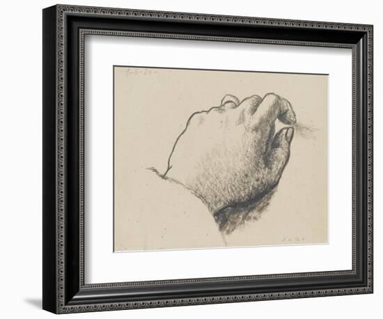 Etude de main : la main gauche de l'artiste-null-Framed Giclee Print