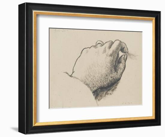 Etude de main : la main gauche de l'artiste-null-Framed Giclee Print