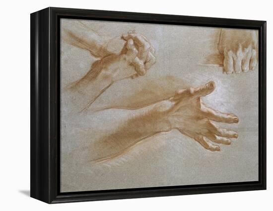 Etude de mains-null-Framed Premier Image Canvas