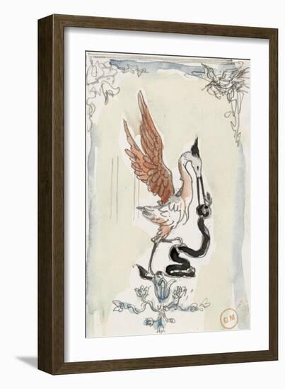 Etude de panneau décoratif-Gustave Moreau-Framed Giclee Print