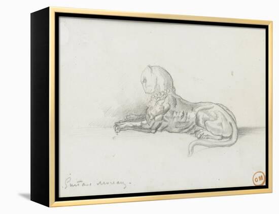 Etude de panthère pour "Salomé dansant devant Hérode"-Gustave Moreau-Framed Premier Image Canvas
