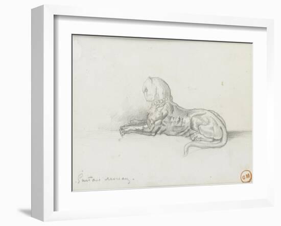Etude de panthère pour "Salomé dansant devant Hérode"-Gustave Moreau-Framed Giclee Print