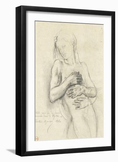 Etude de personnage pour Tyrtée-Gustave Moreau-Framed Giclee Print