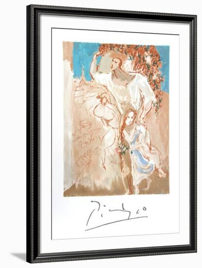 Etude de Personnages (Etude pour "Composition: les Paysans")-Pablo Picasso-Framed Collectable Print