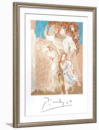 Etude de Personnages (Etude pour "Composition: les Paysans")-Pablo Picasso-Framed Collectable Print