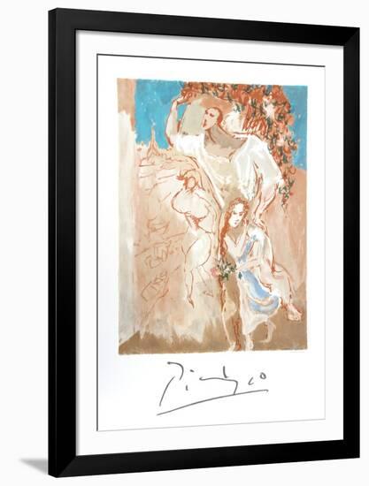 Etude de Personnages (Etude pour "Composition: les Paysans")-Pablo Picasso-Framed Collectable Print