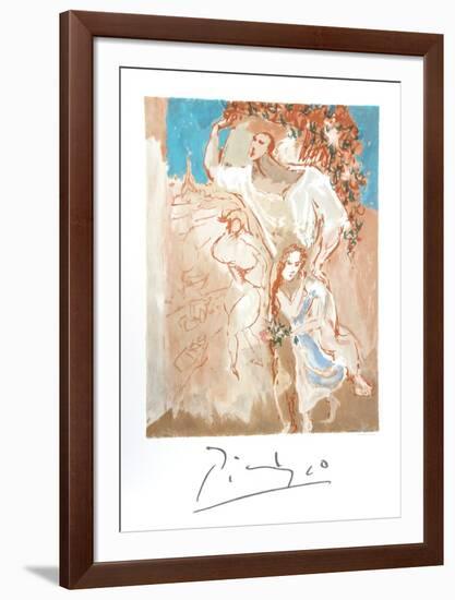 Etude de Personnages (Etude pour "Composition: les Paysans")-Pablo Picasso-Framed Collectable Print