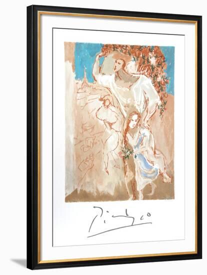 Etude de Personnages (Etude pour "Composition: les Paysans")-Pablo Picasso-Framed Collectable Print