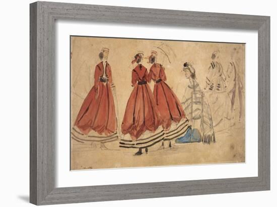 Etude de plusieurs femmes-Eugène Boudin-Framed Giclee Print