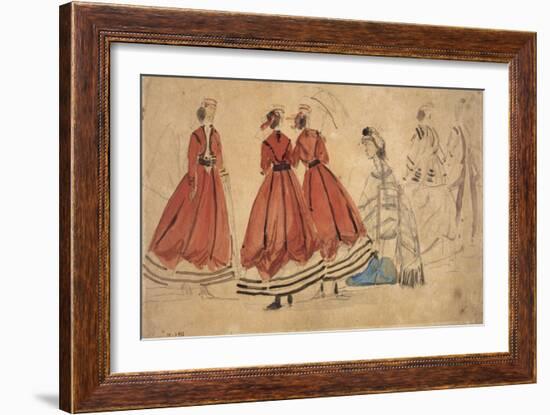 Etude de plusieurs femmes-Eugène Boudin-Framed Giclee Print