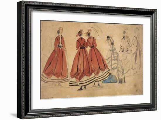 Etude de plusieurs femmes-Eugène Boudin-Framed Giclee Print