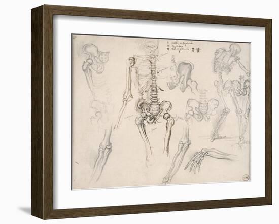 Etude de squelette-Gustave Moreau-Framed Giclee Print