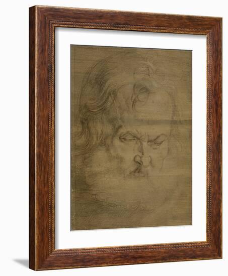 Etude de tête d'homme barbu pour l'apôtre Pierre du tableau de Munich-Albrecht Dürer-Framed Giclee Print