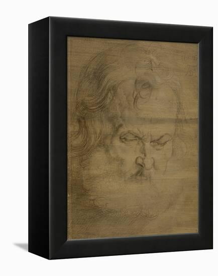 Etude de tête d'homme barbu pour l'apôtre Pierre du tableau de Munich-Albrecht Dürer-Framed Premier Image Canvas