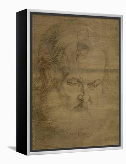 Etude de tête d'homme barbu pour l'apôtre Pierre du tableau de Munich-Albrecht Dürer-Framed Premier Image Canvas