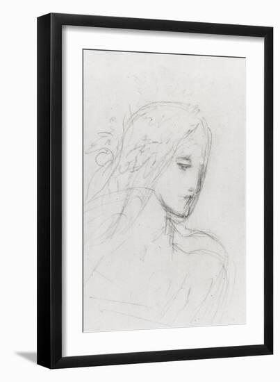 Etude de tête pour la fée aux griffons-Gustave Moreau-Framed Giclee Print