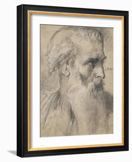 Etude de tête pour Moïse en vue de la terre promise-Gustave Moreau-Framed Giclee Print