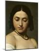 Etude florentine ou jeune fille en buste les yeux baissés-Hippolyte Flandrin-Mounted Giclee Print
