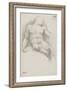 Étude - Homme Nu Couché, 1856-58 (Graphite on Cream Coloured Paper)-Edgar Degas-Framed Giclee Print