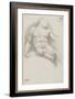 Étude - Homme Nu Couché, 1856-58 (Graphite on Cream Coloured Paper)-Edgar Degas-Framed Giclee Print