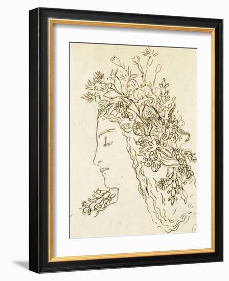 Etude pour Galatée-Gustave Moreau-Framed Giclee Print