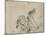 Etude pour Héliodore chassé du Temple-Eugene Delacroix-Mounted Giclee Print