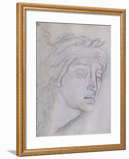 Etude pour la tête d'Orphée-Gustave Moreau-Framed Giclee Print